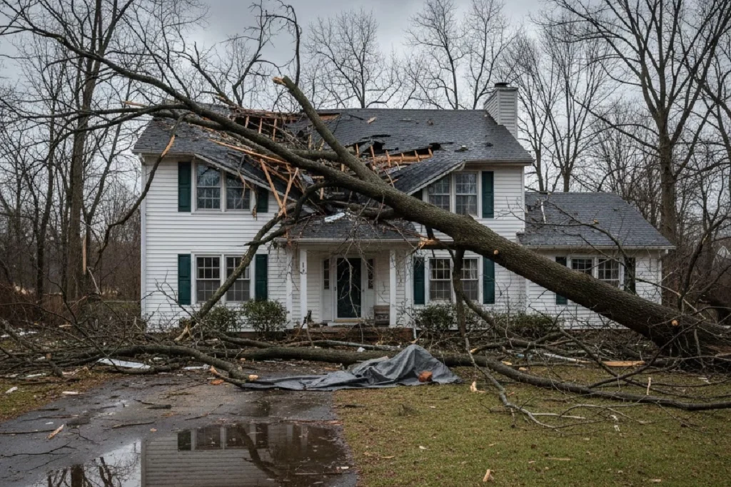 Fallen Tree Damage Insurance Claim