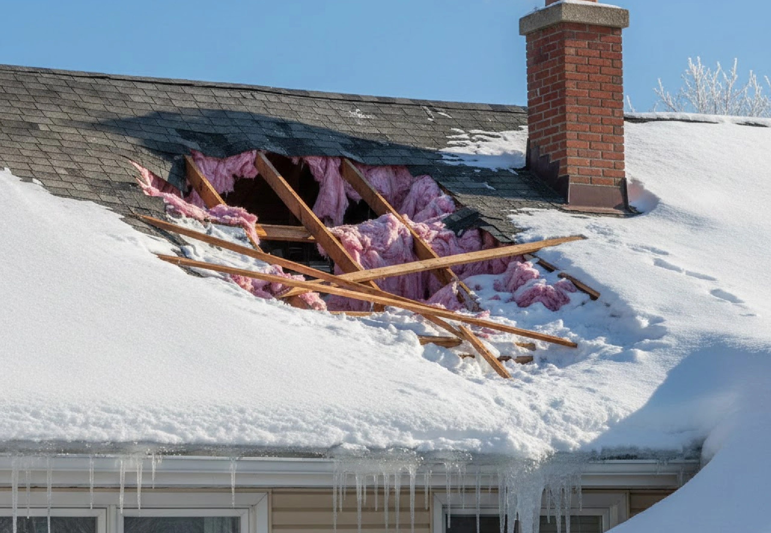 Winter Ice Damage in Massachusetts