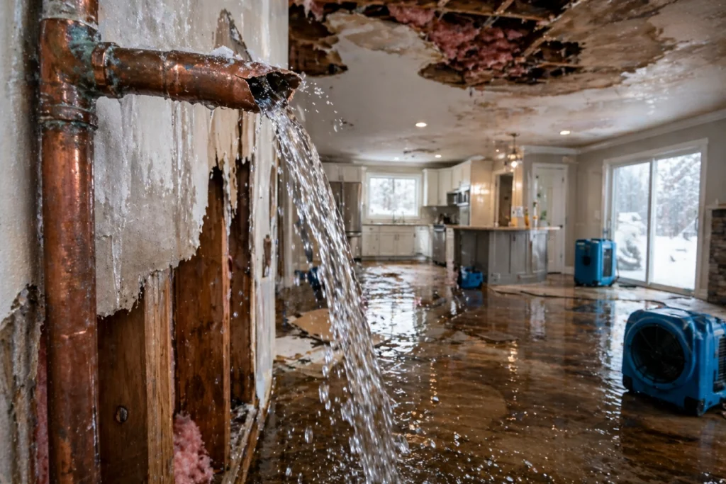 frozen pipe insurance claim